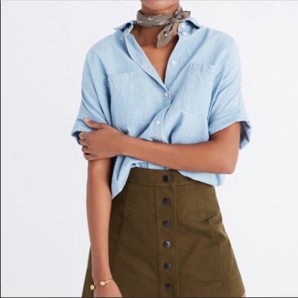 Madewell Tops - Madewell Jean Button Down Top Denim Shirt Chambray